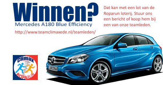 Koop Roparun loten en maak kans op een Mercedes A180 Blue Efficiency
